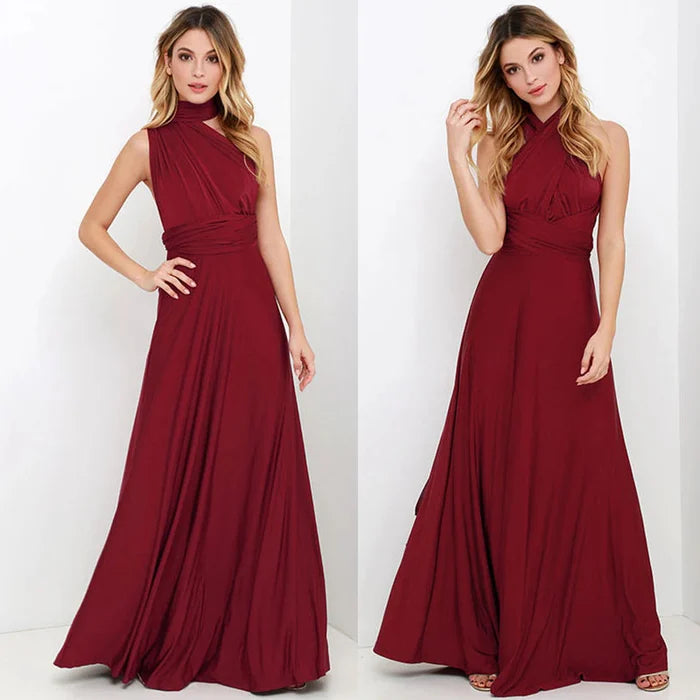Elegante Wikkeljurk Dames – Midi Jurk met V-Hals, Ceintuur en Zwierige Rok