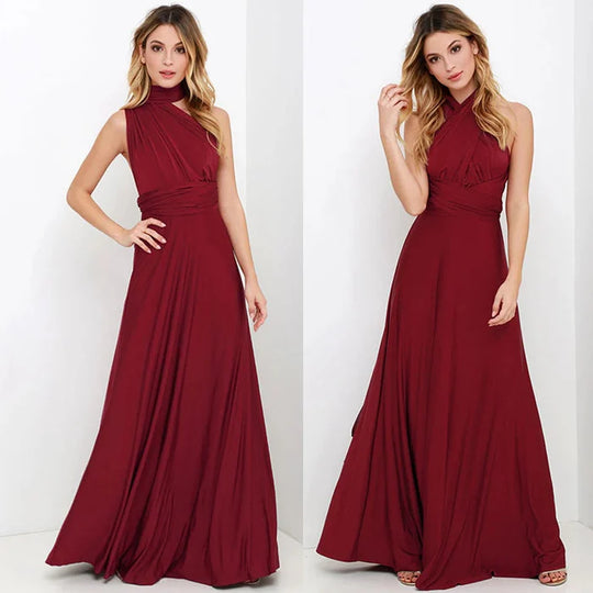 Elegante Wikkeljurk Dames – Midi Jurk met V-Hals, Ceintuur en Zwierige Rok