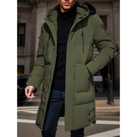 Veste Parka Longue avec Détails Réglables pour Homme | Ideaal voor de Winter