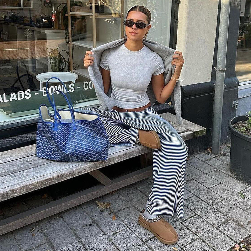 Dames Loungebroek | Gestreept Design | Stretch Pasvorm | Lange Pijpen