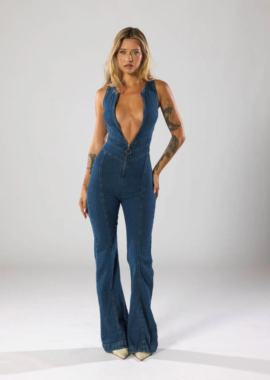 Emmie | Denim Jumpsuit | Casual Chic en Tijdloos Stijlvol