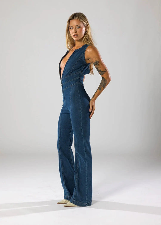 Emmie | Denim Jumpsuit | Casual Chic en Tijdloos Stijlvol