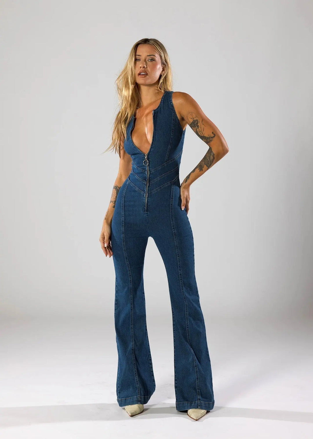 Emmie | Denim Jumpsuit | Casual Chic en Tijdloos Stijlvol
