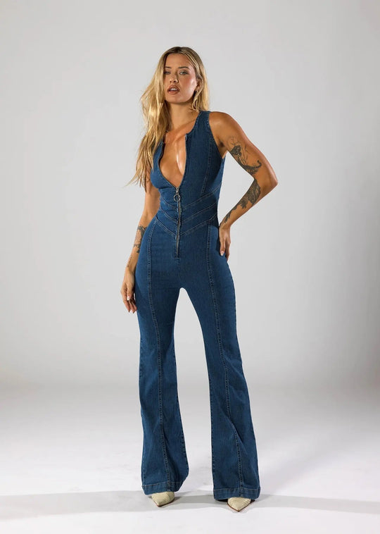 Emmie | Denim Jumpsuit | Casual Chic en Tijdloos Stijlvol