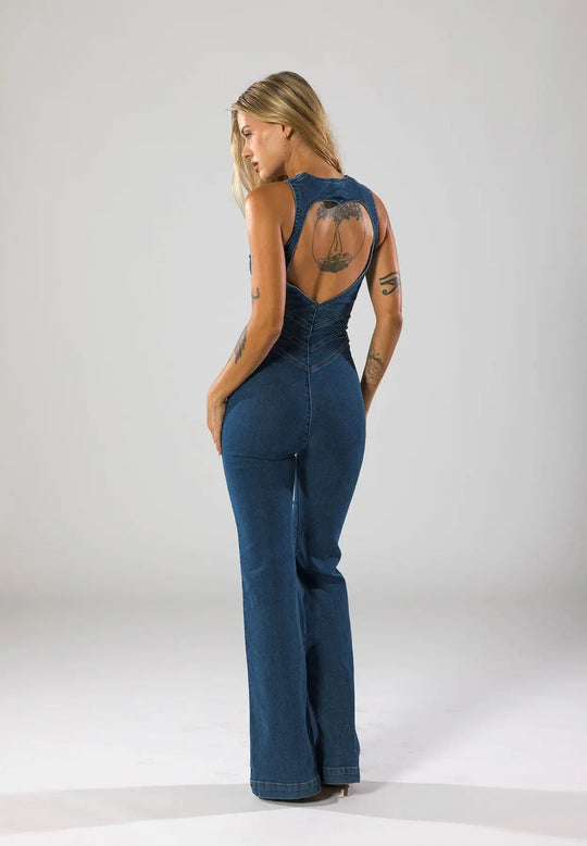 Emmie | Denim Jumpsuit | Casual Chic en Tijdloos Stijlvol