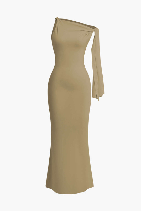 Asymmetrische Twist Knoop Zeemeermin Maxi Jurk