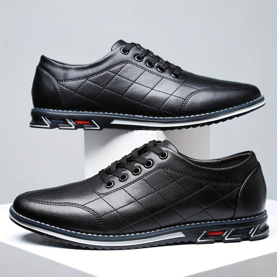 Heren Veterschoenen met Gequilte Details en Sportzool