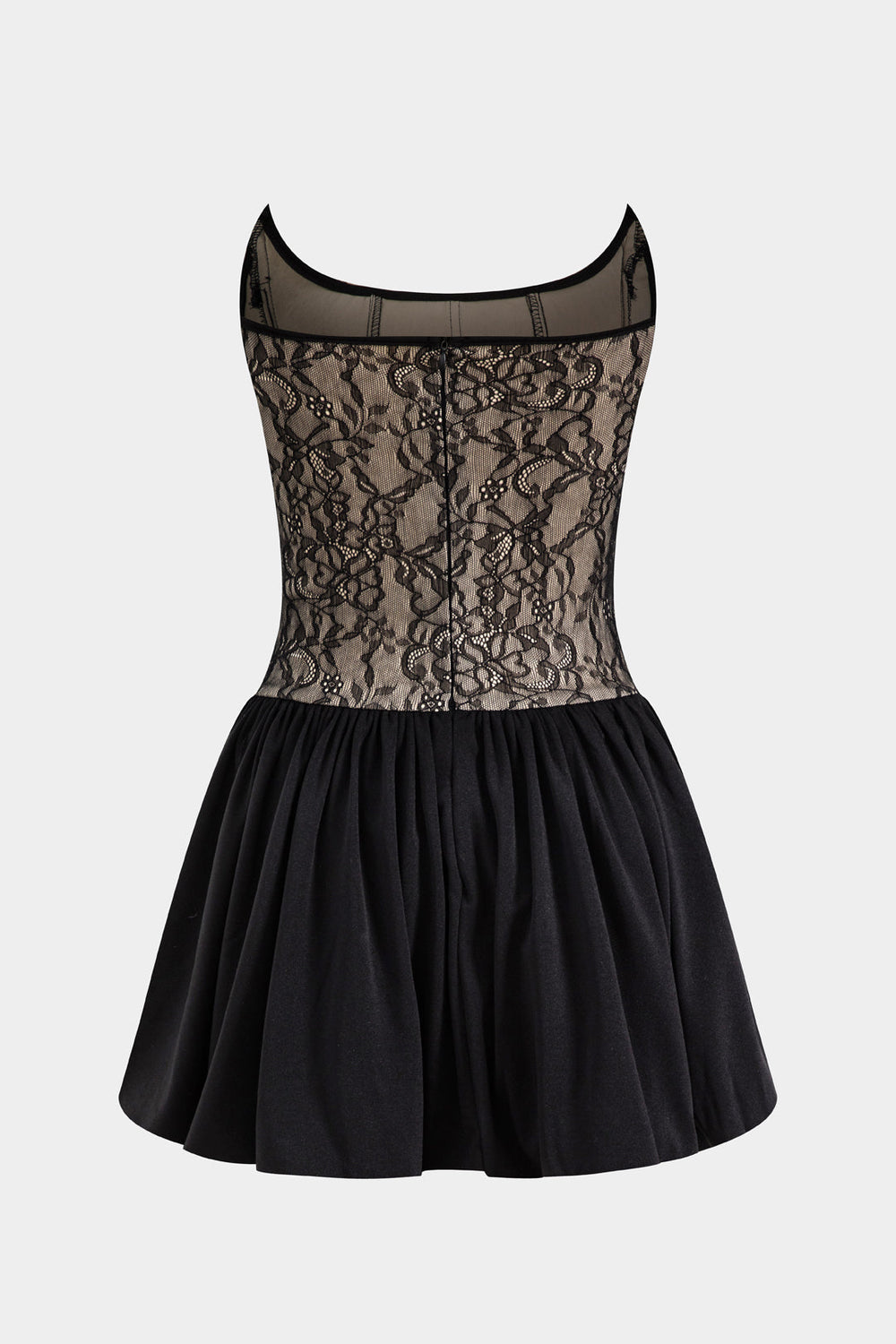 Kant Corset Strapless Mini Jurk