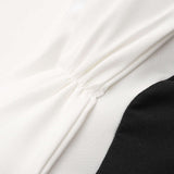 Contrast Halter Maxi-jurk – Stijlvol, Geraffineerd en Perfect voor Zomeravonden