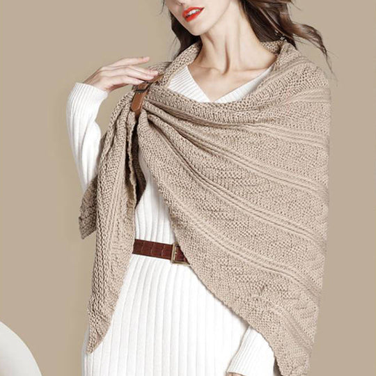 Zachte Driehoekige Sjaal met Lus voor Dames | Ideaal voor de Winter