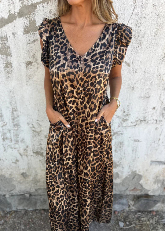 Dames Mouwloze Jumpsuit met V-hals en Zakken
