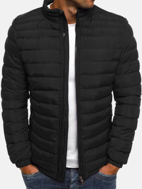 Heren Puffer Bomberjack | Rits Sluiting & Staande Kraag | Lichtgewicht Warmte