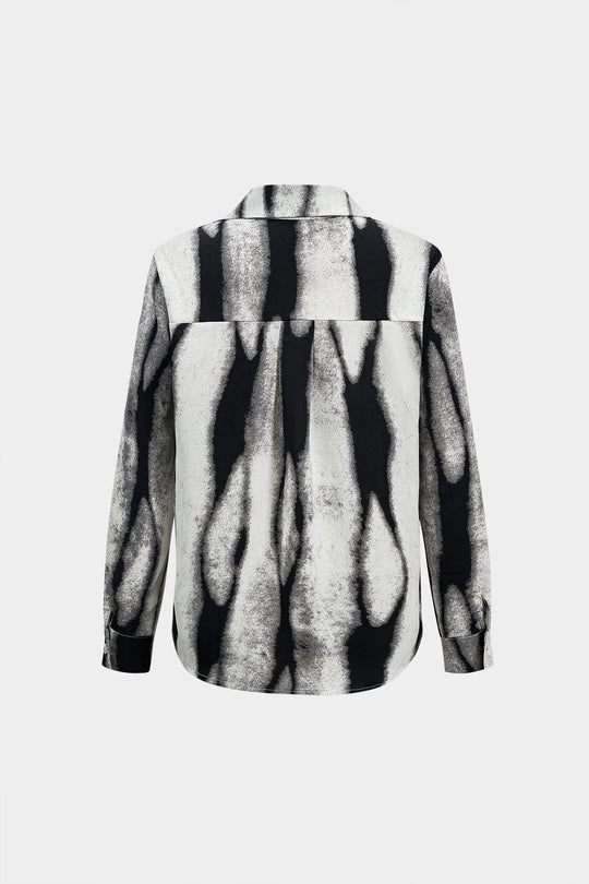 Imara - Gedurfde Contrastprint Dames Langemouw Shirt