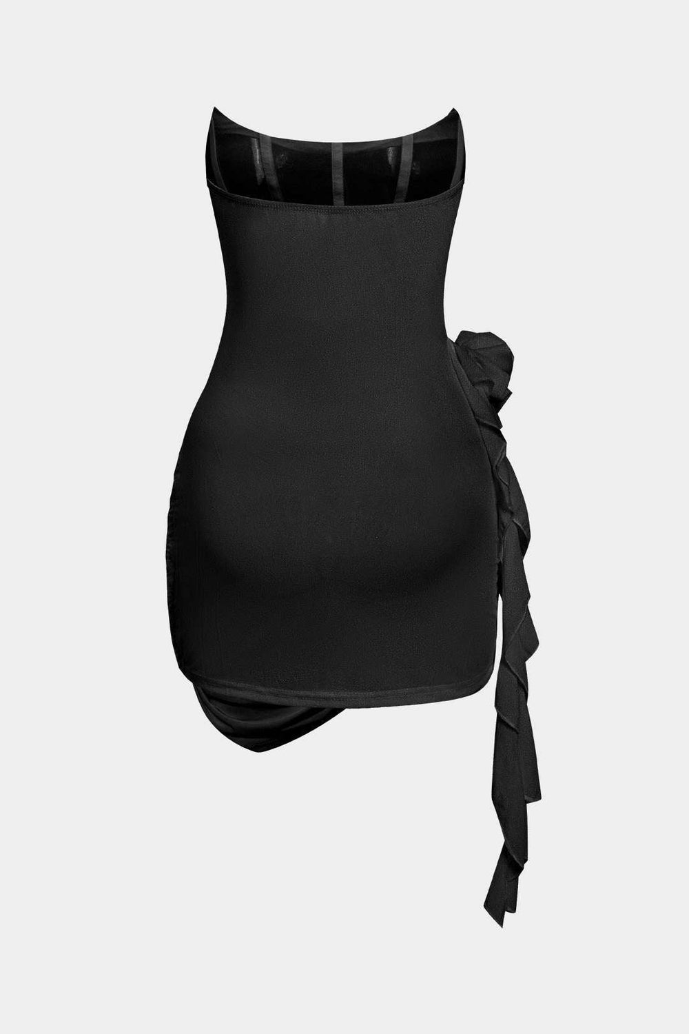 3D Bloemen Rimpel Corset Mini Jurk