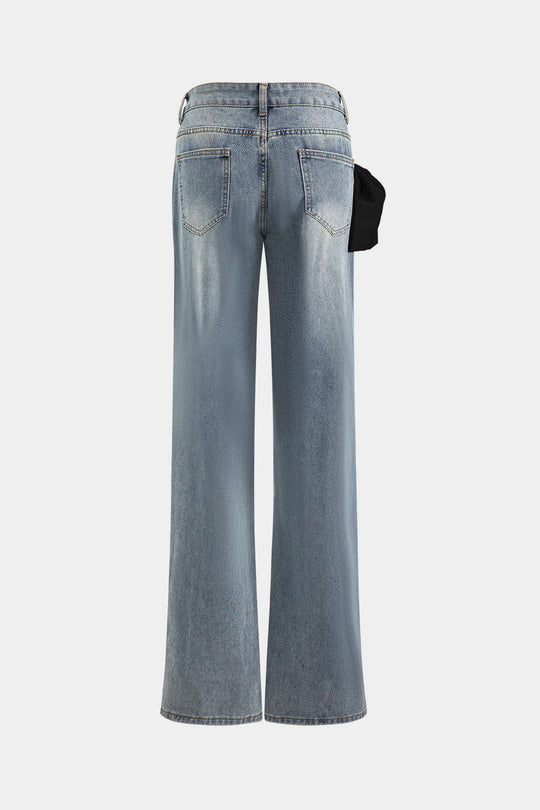 Jeans met Strikdetail