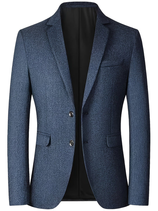 Slim-Fit Blazer met Twee-Knoopsluiting voor Mannen | Ideaal voor Professionele en Formele Gelegenheden