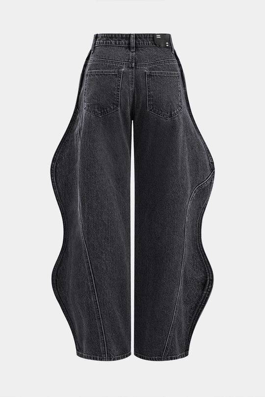 Golf Been Hoge Taille Barrel Jeans