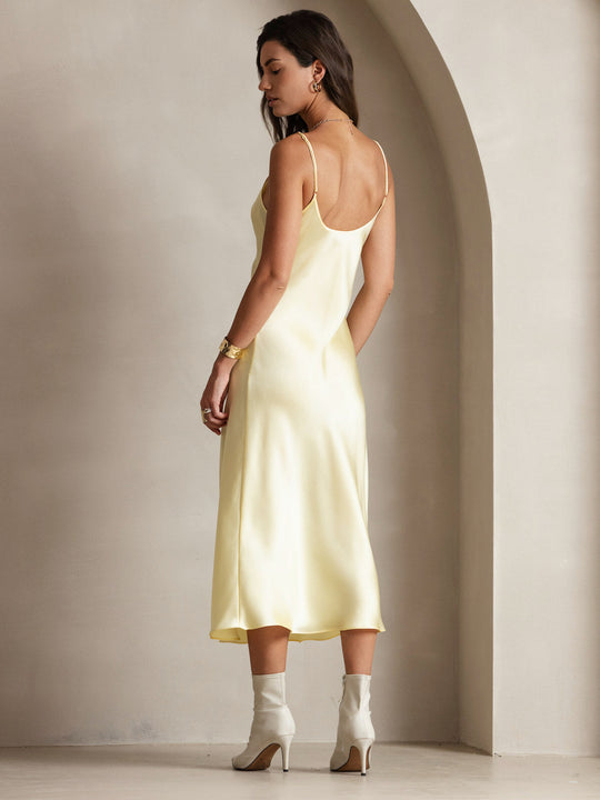 Amelina - Luxueuze Silhouette Dames Spaghetti Band Lang Nachthemd