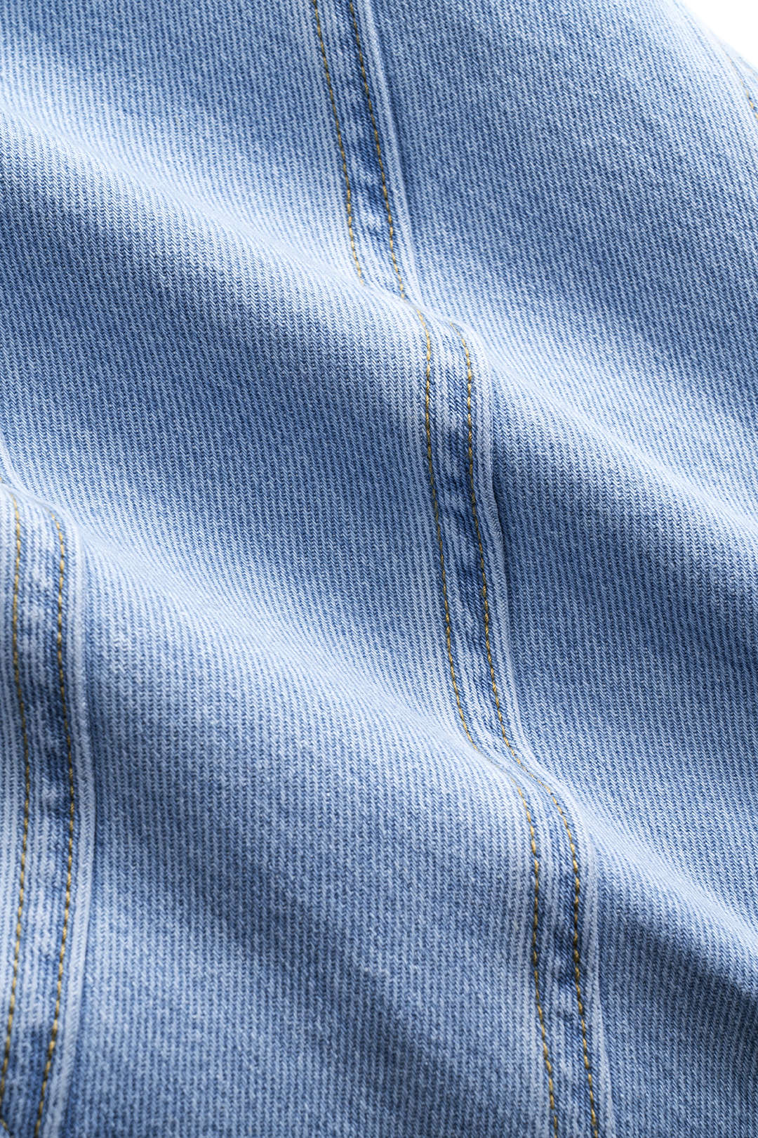 Denim Patchwork Knop Pocket Wijde Pijpen Barrel Broek