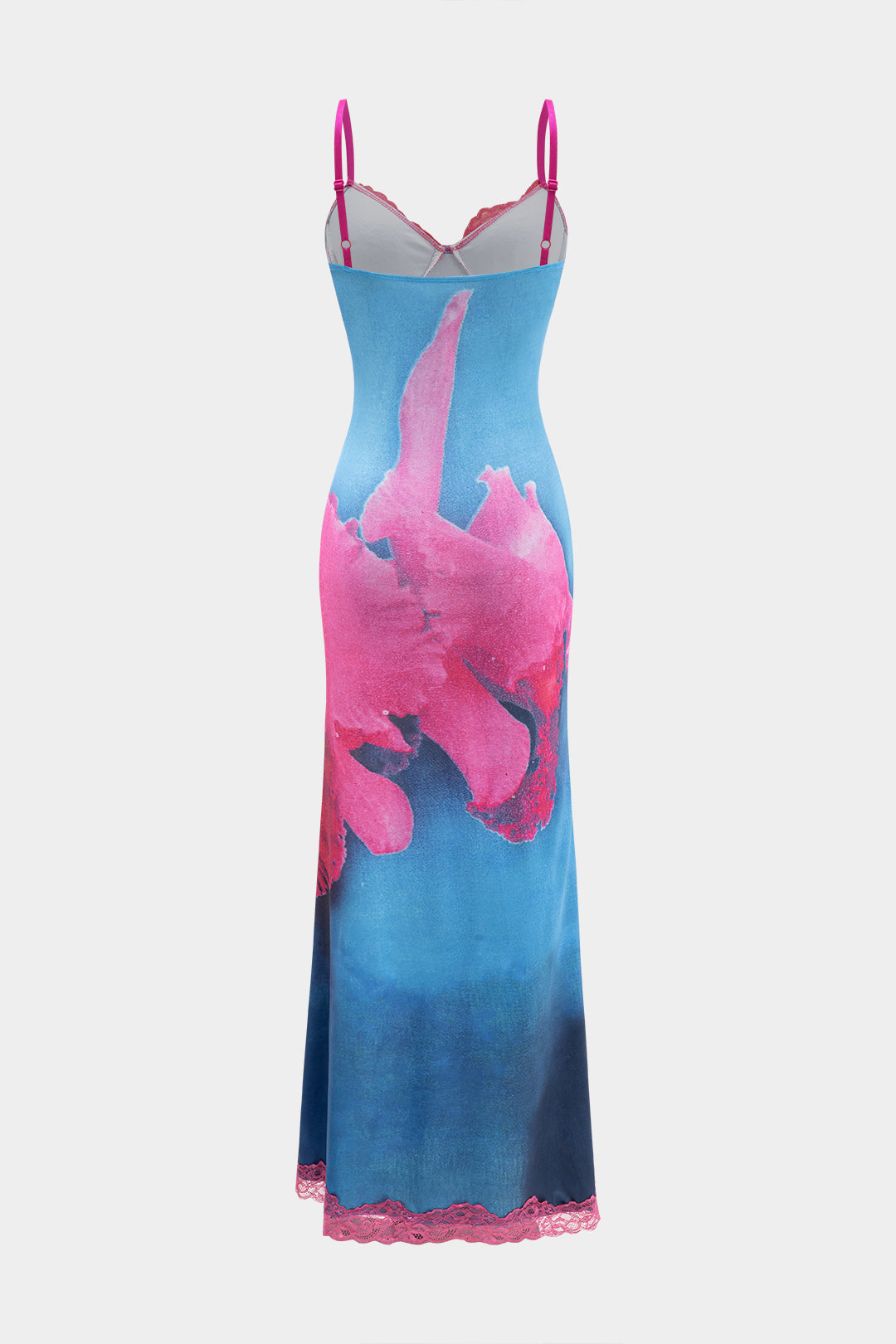 Bloemenprint Patchwork Mouwloze Midi Jurk