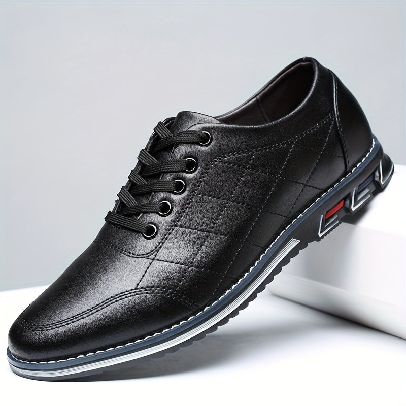 Heren Veterschoenen met Gequilte Details en Sportzool