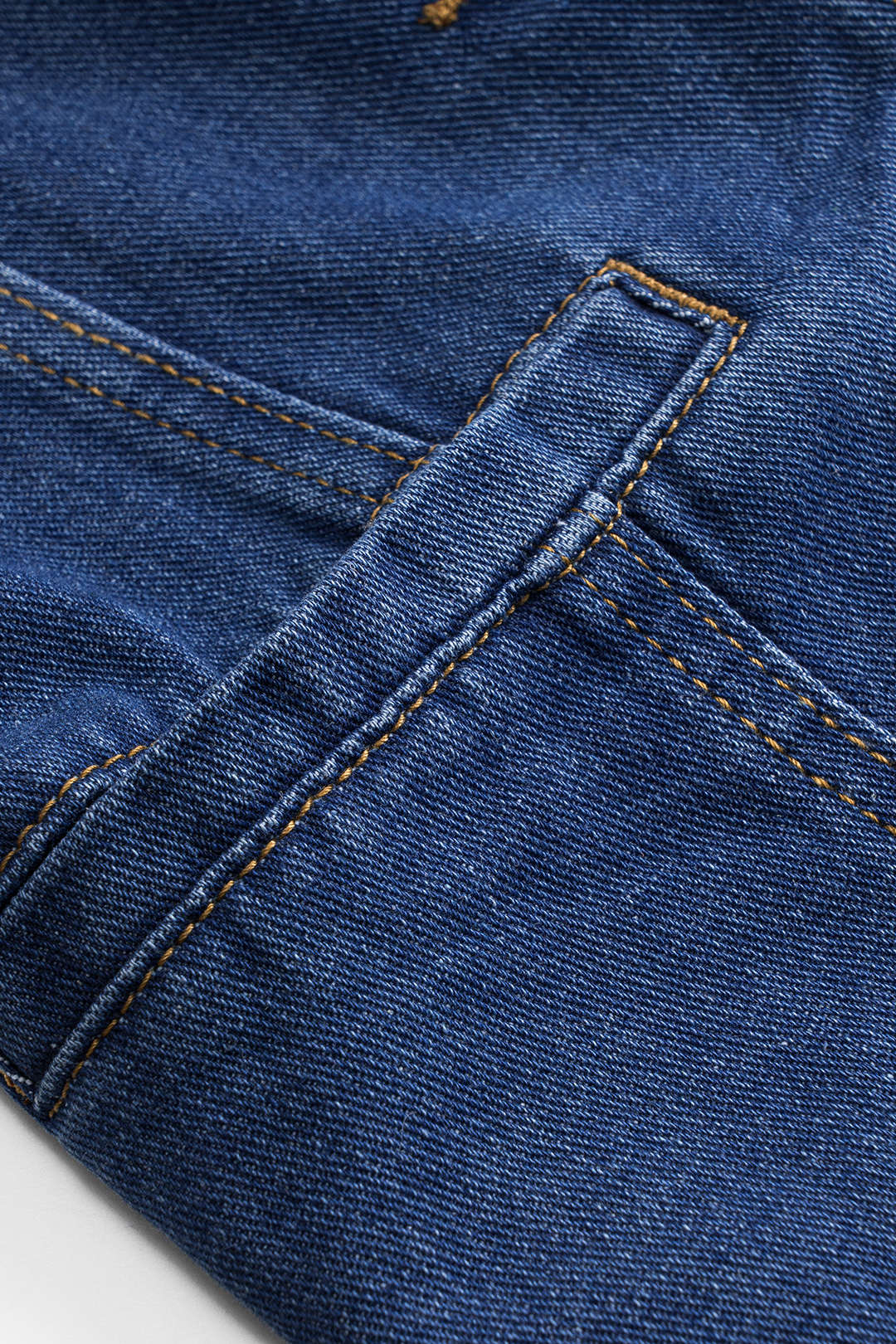Denim Knopzak Ceintuurtop en Shorts Set