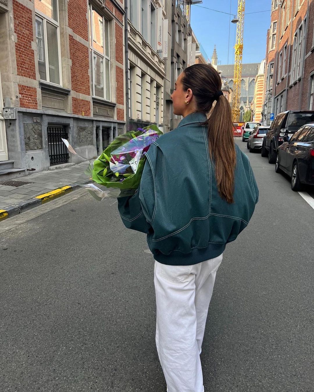 Oversized Leren Jas Dames – Trendy Semi-Leren Jacket met Rechte Pasvorm en Knoopsluiting