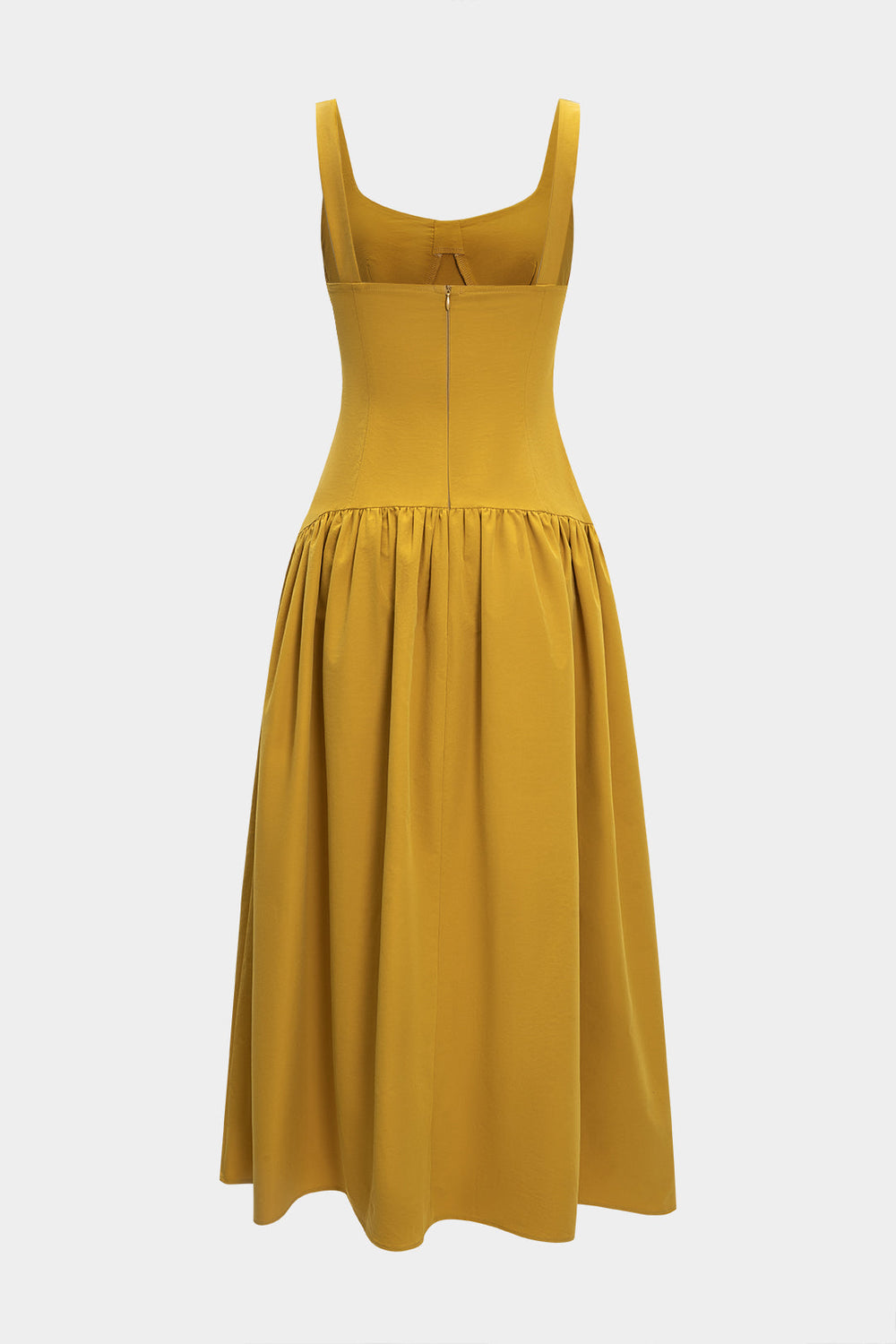 Tank Square Neck Mouwloze Bustier Maxi Jurk