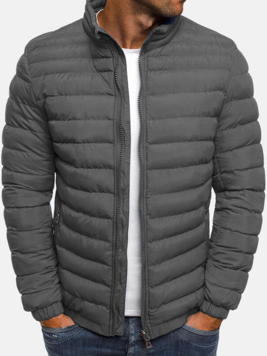 Heren Puffer Bomberjack | Rits Sluiting & Staande Kraag | Lichtgewicht Warmte