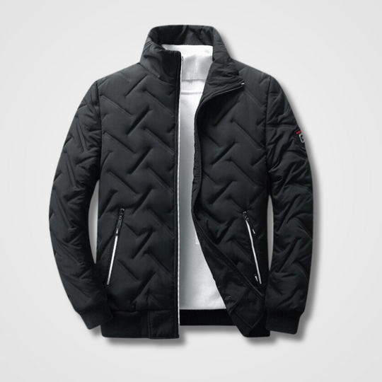 Heren Gequilte Bomberjack | Hoge Kraag & Ritszakken | Stijlvolle Streetwear