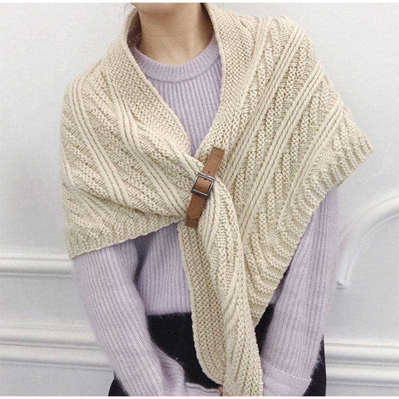 Zachte Driehoekige Sjaal met Lus voor Dames | Ideaal voor de Winter