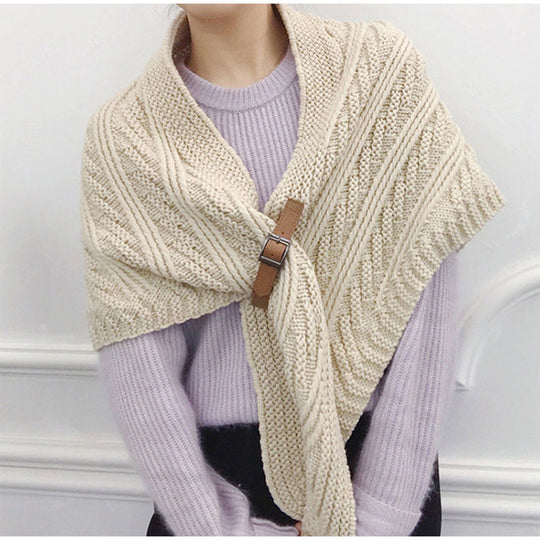 Zachte Driehoekige Sjaal met Lus voor Dames | Ideaal voor de Winter