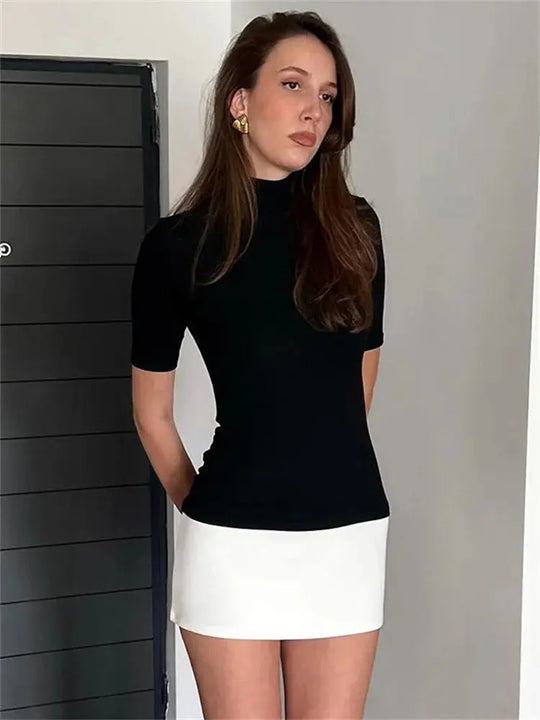 Herfst - Moeiteloos Chic Tailored Fit Dames Mini Jurk