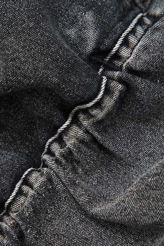 V-taillering Gesp Flap Pocket Denim Cargo Rok
