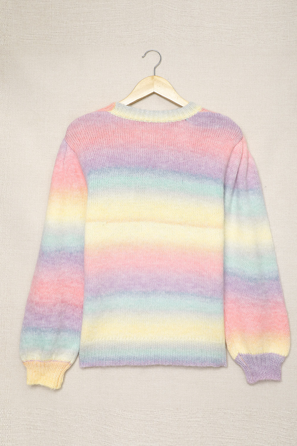 Gradient Strepen Bisschops Mouw Trui | Elegant & Comfortabel