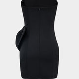 Boog Strapless Mouwloos Mini Jurk