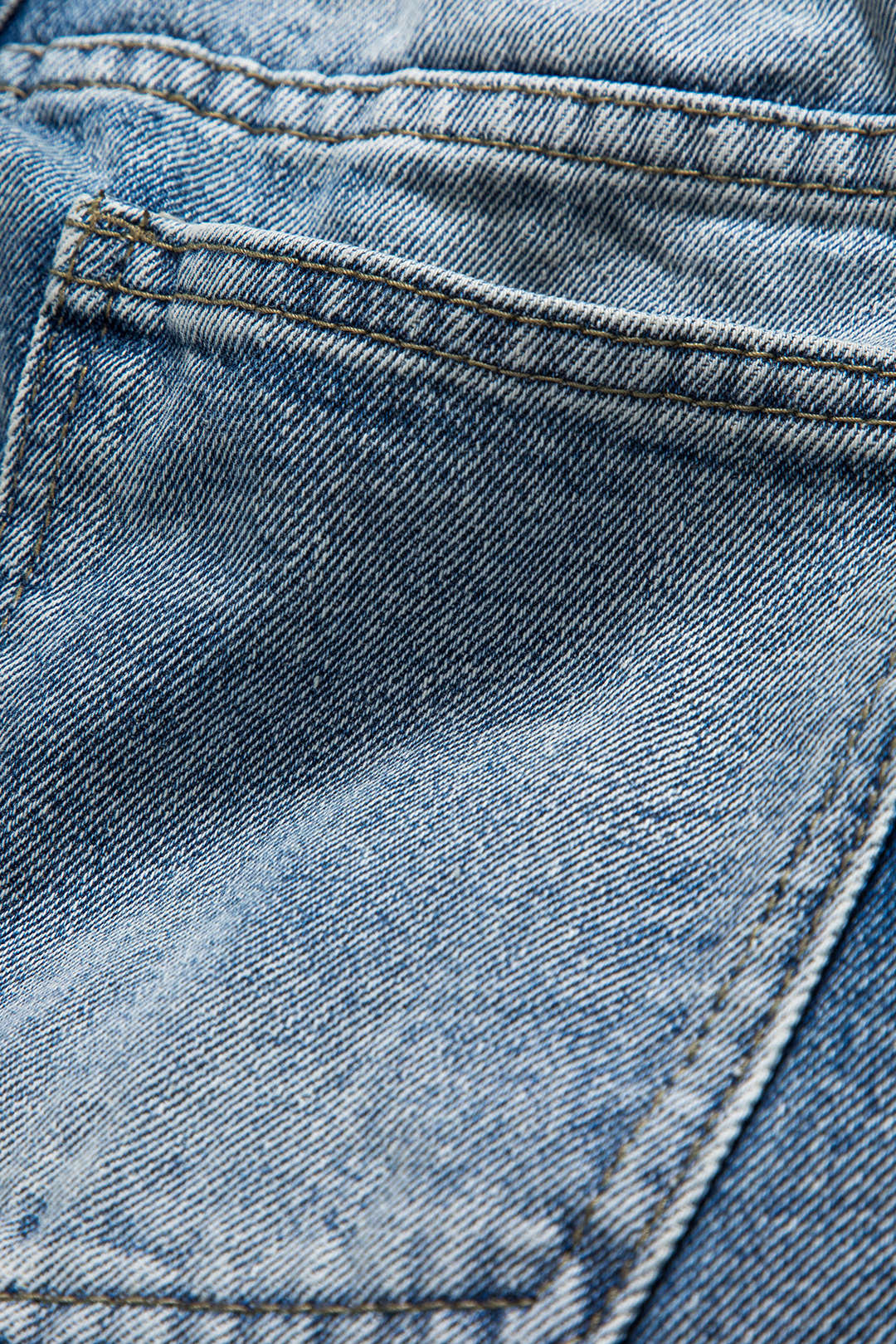 Camo Print Denim Patchwork Knopzak Jeans
