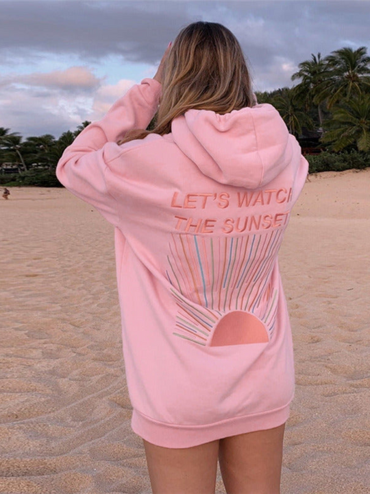 Dames Hoodie Geïnspireerd door de Zonsondergang