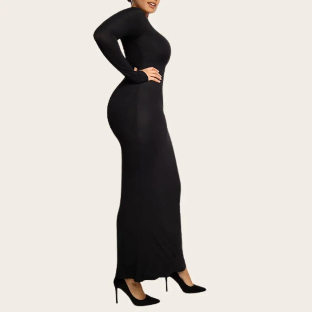 Shapewear Jurk met Lange Mouwen – Flatterend en Comfortabel