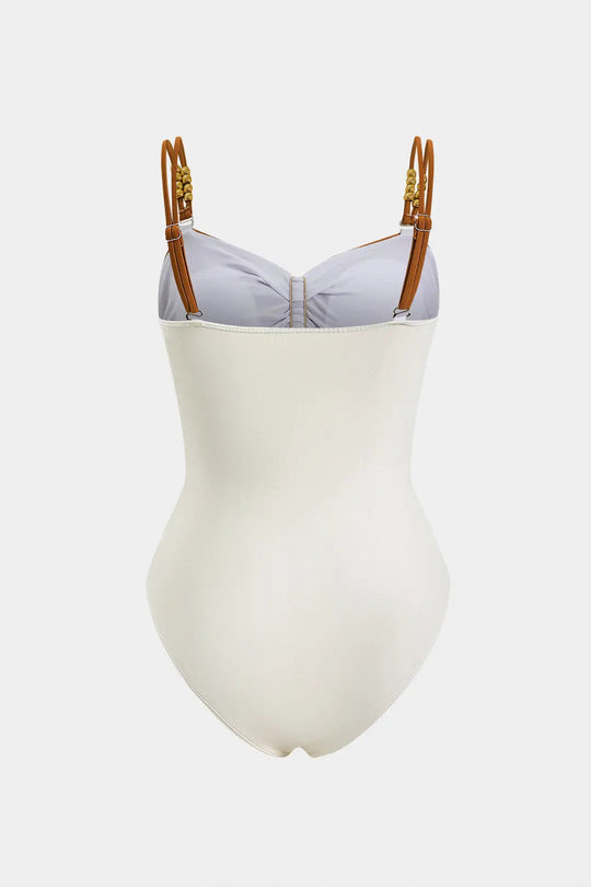 Abilene - Tummy Shaping Slip & Ruched Slit Cover Up Dames Badmode Set