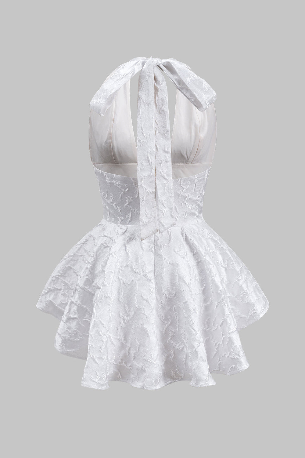 Jacquard Strik Achteraf Mini Jurk