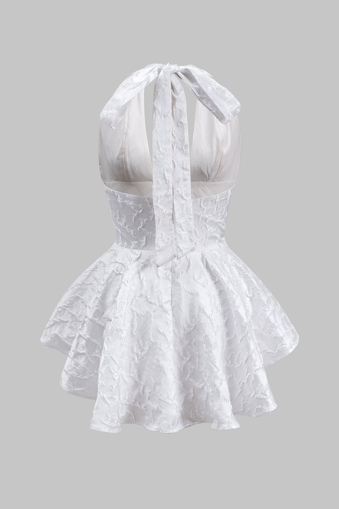 Jacquard Strik Achteraf Mini Jurk
