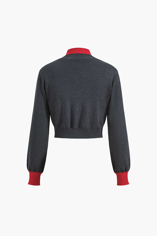 Libby - Chic Patchwork Patroon Dames Langemouwen Shirt