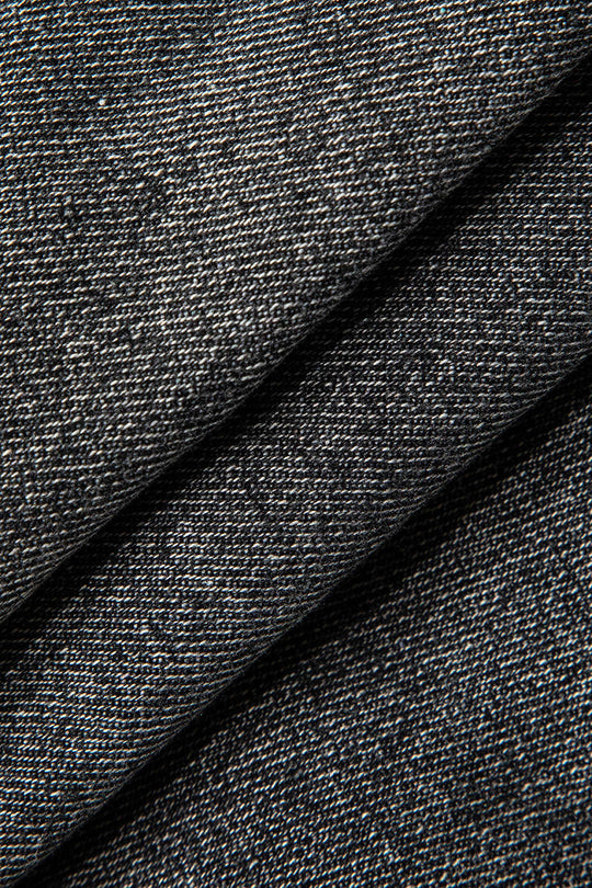 Brief Print Versleten Hem Denim Rok