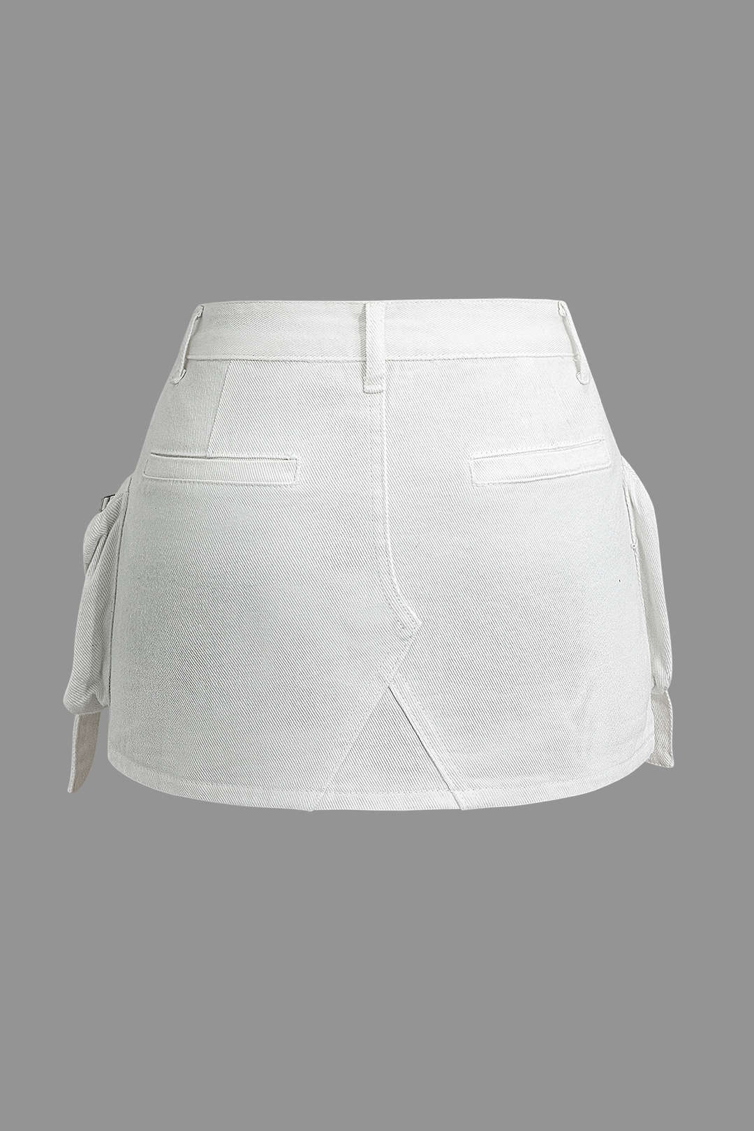 Vervaagde Pocket Denim Mini Rok