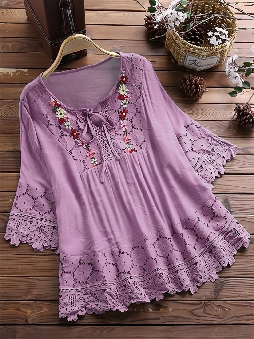 Monique | Elegant Lace Blouse