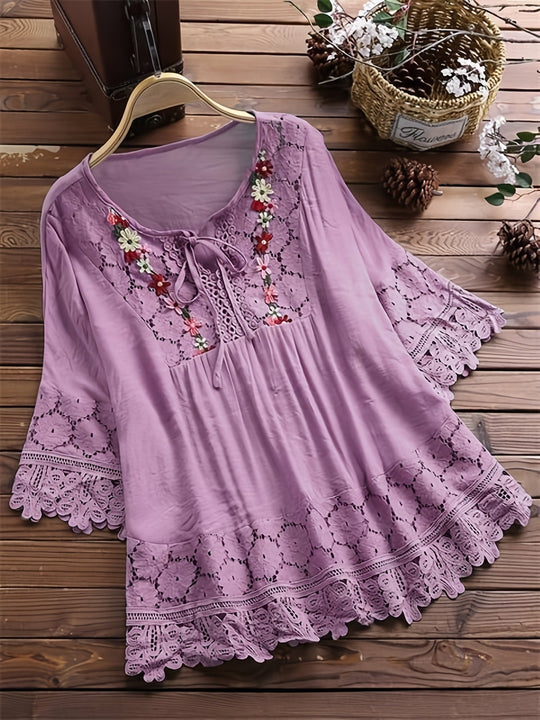 Monique | Elegant Lace Blouse