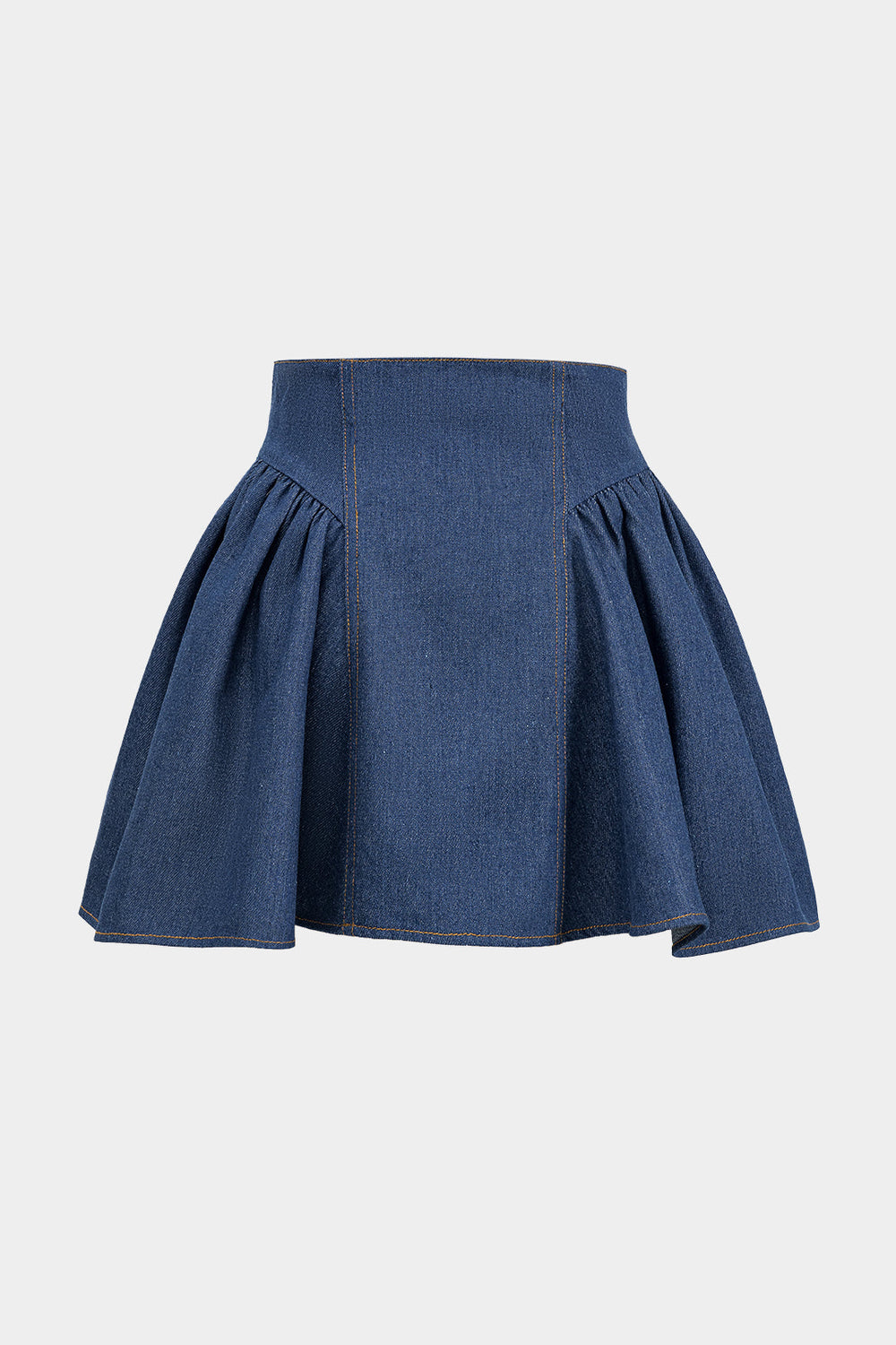 Denim Rimpelknopen Hoge Taille Rok