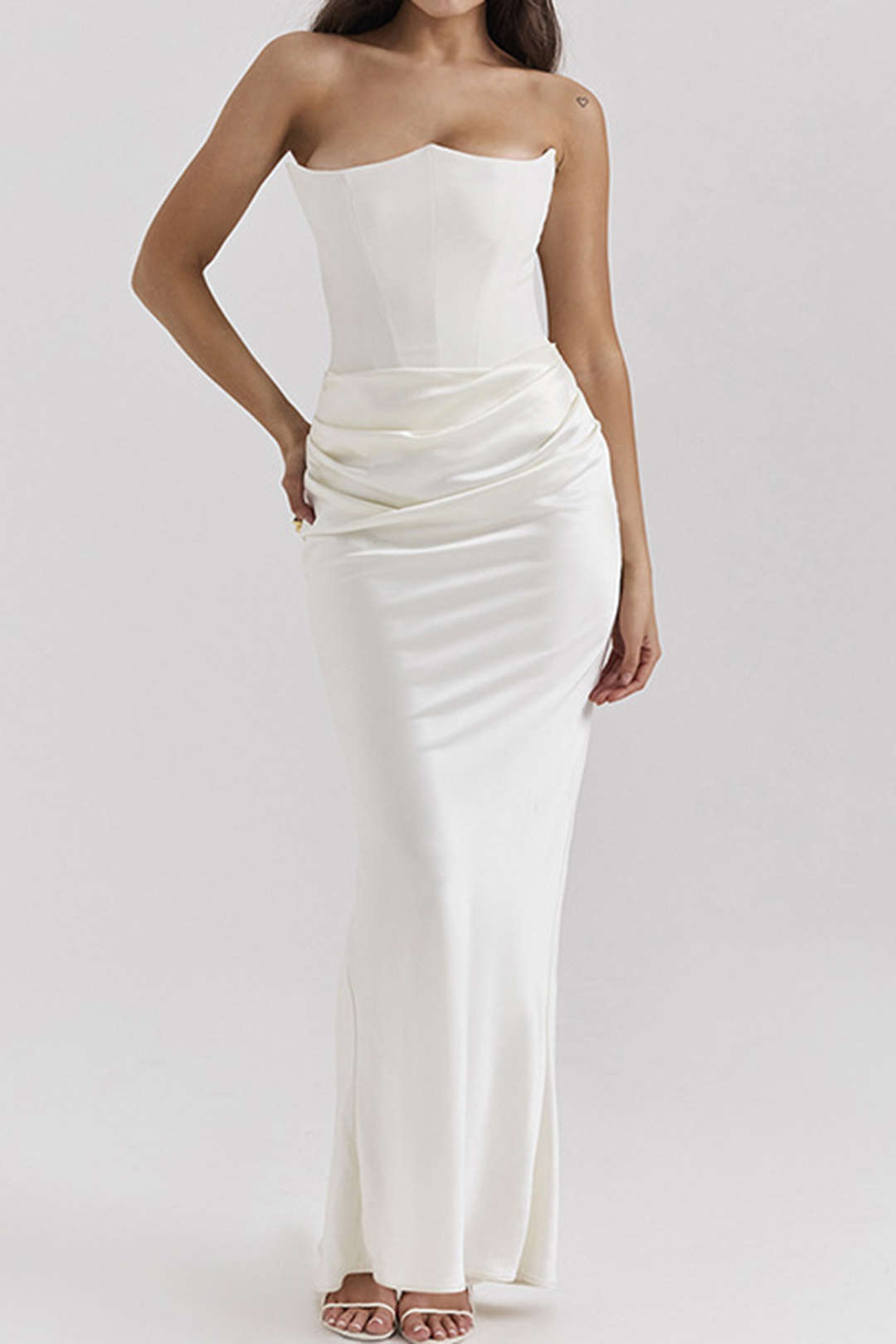 Laag Strapless Zeemeermin Maxi Jurk