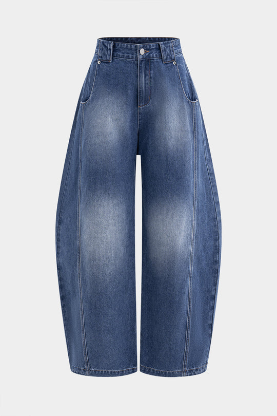 Denim Wijde Pijpen Barrel Jeans